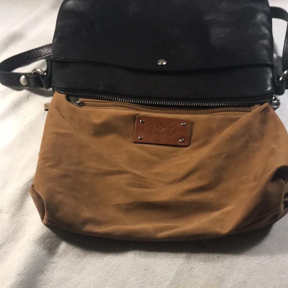 Patricia Nash Women’s Avellino Black Leather Envelope Front Crossbody Bag